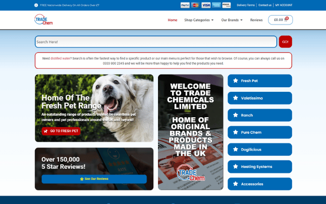 Trade-Chemicals Limited 2024 Website Design
